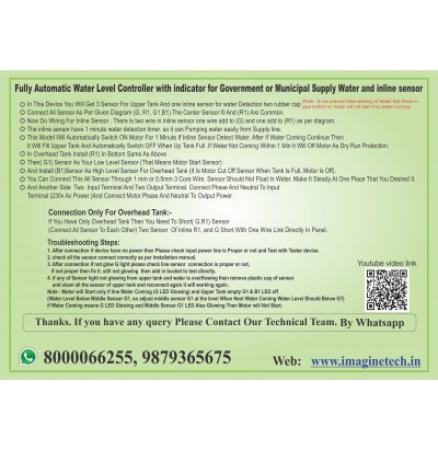 Fully Automatic Water Level Controller For Municipal Supply Water MODEL NO-IT181WLCM