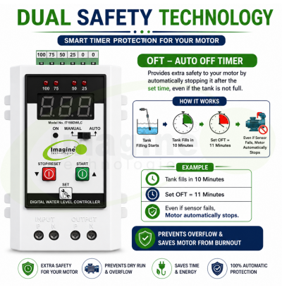 Fully Automatic Digital Display Water Level Controller with Motor Protection