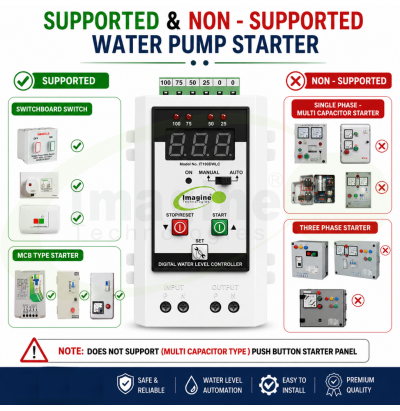 Fully Automatic Digital Display Water Level Controller with Motor Protection