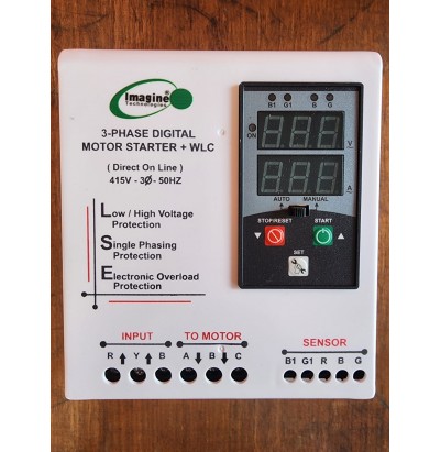 3-Phase Digital Motor Starter + Fully Automatic Water Level Controller (Model No: IT192DWLC)