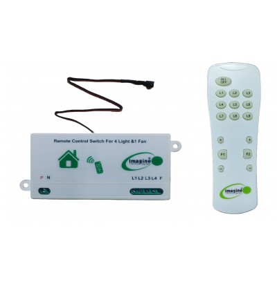 Remote Control Switch For 4 Light 1 Fan Humming Less Fan Speed