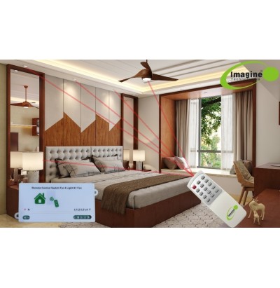 Remote Control Switch For 4 Light 1 Fan Humming Less Fan Speed