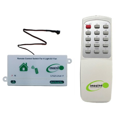 Remote Control Switch For 4 Light 1 Fan Humming Less Fan Speed